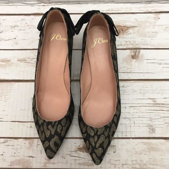 J.Crew Dulci Kitten Heels in Leopard Lurex… - Picture 2 of 8